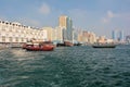 DUBAI, UNITED ARAB EMIRATES - DECEMBER 7, 2016: View of Dubai Creek with traditional water taxi boats. Gulf of Dubai, UAE