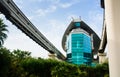 Dubai, United Arab Emirates - February 24, 2018: Atlantis Monorail train station on Palm island in in Dubai - UAE Royalty Free Stock Photo