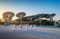 Dubai, United Arab Emirates - February 4, 2020: Terra Pavilion at the EXPO 2020 built for EXPO 2020 scheduled to be held in 2021 Royalty Free Stock Photo