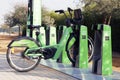 Dubai, United Arab Emirates - January 30, 2023 careem bikes or bicycle for public health users in dubai