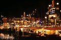 Dubai, United Arab Emirates - January 9 2024 global village floating market at night