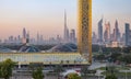 Dubai frame building at sunrise Royalty Free Stock Photo