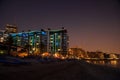 View of the apartments complex Oceana to the beach and villas Palm Jumeirah Royalty Free Stock Photo