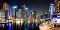 Dubai, United Arab Emirates - June 6, 2018: Panorama of Dubai ma Royalty Free Stock Photo