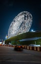 Dubai, United Arab Emirates - March 31, 2021: illuminated The Museum of The Future in Dubai downtown built for EXPO 2020 scheduled