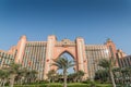 Facade of Hotel Atlantis, a luxury hotel on Jumeirah Palm in Dubai, UAE Royalty Free Stock Photo