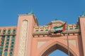 Facade of Hotel Atlantis, a luxury hotel on Jumeirah Palm in Dubai, UAE Royalty Free Stock Photo