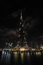 Dubai, United Arab Emirates -MAY 11, 2019 Timelapse hyperlapse of Burj Khalifa skyscraper tower. The tallest building in the world Royalty Free Stock Photo
