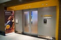 DUBAI, UNITED ARAB EMIRATES - NOV 14th, 2017: airport interior, airport Lufthansa senator lounge entrance with business