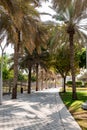 DUBAI; UNITED ARAB EMIRATES - November 08; 2021: The territory of the Zabeel Park near Dubai Frame museum