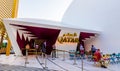 A view of Qatar pavilion at the Expo 2020 Dubai UAE Royalty Free Stock Photo