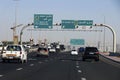 Dubai, United Arab Emirates - October 19, 2020 traffic rush in a diversion road in dubai