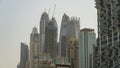 Dubai, United Arab Emirates. View of modern skyscrapers and buildings at Dubai Marina. Iconic destination. Luxury skyscrapers Royalty Free Stock Photo