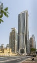 Dubai, United Arab Emirates. View of modern skyscrapers and buildings at Dubai Marina. Iconic destination. Luxury skyscrapers Royalty Free Stock Photo