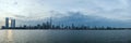 Waterfront view of Burj Khalifa, World Tallest Tower under Cloudy Sky. A view from Sheikh