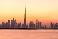 Waterfront view of Burj Khalifa, World Tallest Tower. A view from Sheikh Zayed Road, Resi