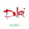 Dubai lettering template