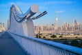 Dubai view from the modern Bridge Royalty Free Stock Photo