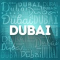 Dubai wallpaper word cloud, travel concept background