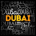 Dubai wallpaper word cloud, travel concept