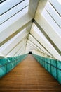 Dubai Water canal foot bridge interior