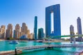 Dubai waterside and Marina skyline UAE Royalty Free Stock Photo