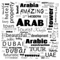 dubai word cloud, text,word cloud use for banner, painting, motivation, web-page, website background, t-shirt & shirt printing,