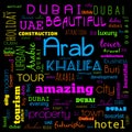 dubai word cloud, text,word cloud use for banner, painting, motivation, web-page, website background, t-shirt & shirt printing,
