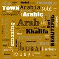 dubai word cloud, text,word cloud use for banner, painting, motivation, web-page, website background, t-shirt & shirt printing,