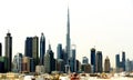 Dubai. World Trade center and Burj Khalifa Royalty Free Stock Photo