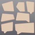 Dubble cardboard paper talk collection on grey background