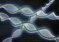 dubble helix dna made out of binary code