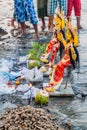 DUBLAR CHAR, BANGLADESH - NOVEMBER 14, 2016: Lakshmi goddess statues during Rash Mela festival at Dublar Char Dubla island ,