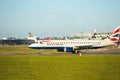 Dubli, Ireland - 10.11.2021: British Airways airplane on the Dublin airport. Commercial airplane jetliner landing in beautiful sun Royalty Free Stock Photo