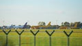 Dubli, Ireland - 10.11.2021: DHL airplane on the Dublin airport. Commercial airplane jetliner landing in beautiful sunset light. F Royalty Free Stock Photo