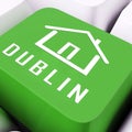 Dublin Apartments Key Depicts Irish Condo Real Estate Buying - 3d Illustration