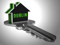 Dublin Apartments Key Depicts Irish Condo Real Estate Buying - 3d Illustration