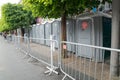 Dublin City, Dublin, Ireland, June 11th 2021, Portaloos on Dublins O`Connell street