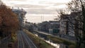 Dublin Cityscape - Royal Canal, Croke Park and Poolbeg Chimneys