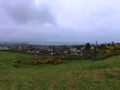 Dublin in the cloudy day. Faraway view.