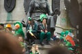 Dublin, Ireland - 03.17.2023: The annual St. Patrick\'s Day Parade along streets in Dublin City Center.