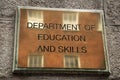 Department of education and skills signboard