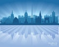 Dublin Ireland city skyline vector silhouette Royalty Free Stock Photo