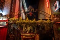 DUBLIN, IRELAND, DECEMBER 24, 2018: Temple Bar historic district, known as cultural quarter with lively nightlife. Nightscene of Royalty Free Stock Photo