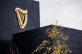Dublin, Ireland - 02.10.2021: Famous Guinness factory. Company logo