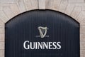 Dublin, Ireland - 02.10.2021: Famous Guinness factory. Company logo