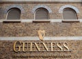 Dublin, Ireland - 07.12.2023:Dublin, Ireland - 07.12.2023: Guinness sign on a wall of a Guinness brewery and museum. Popular