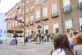 Dublin, Ireland - July 13: Acrobat in the Laya Healthcare City