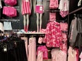 Dublin, Ireland - July 8 2023: A collection of Barbie-themed clothing displayed in the Primark department store in