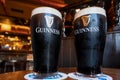 Pints of Guinness served at a pub in Dublin, Ireland